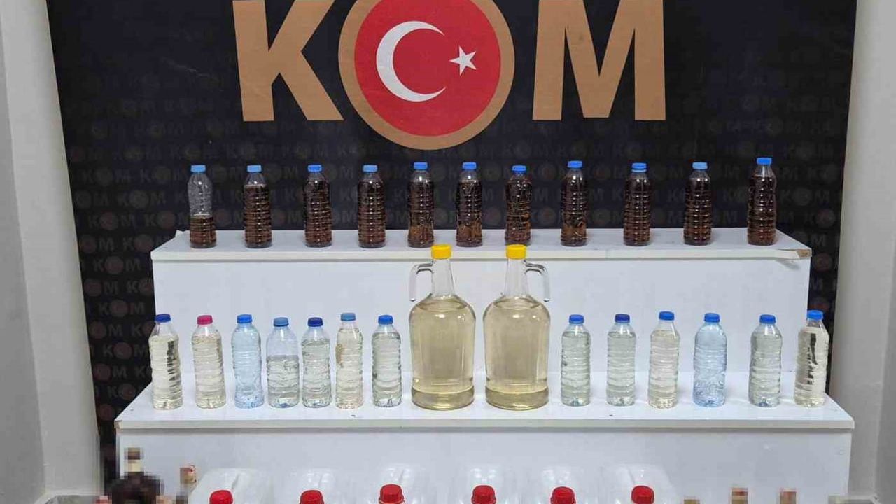 Kırşehir'de kaçak alkol operasyonunda 22 litre el yapımı içki ele geçirildi