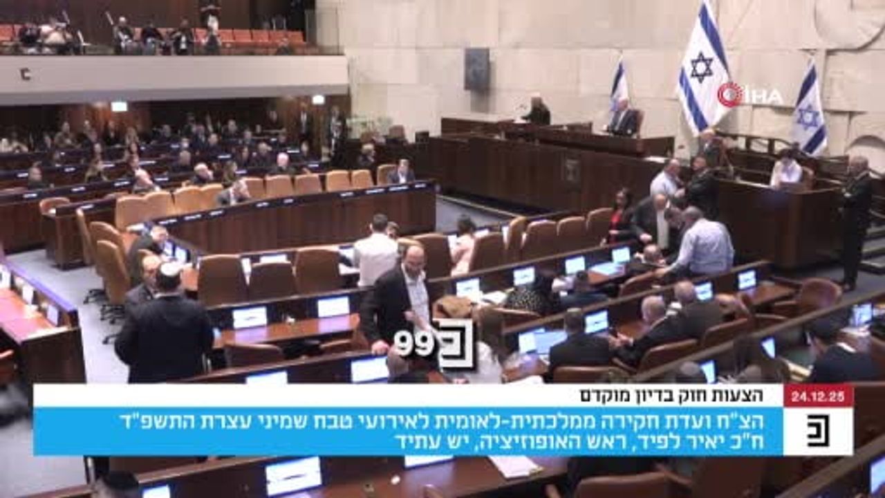 Knesset'te 7 Ekim soruşturma komisyonu tasarısına protesto