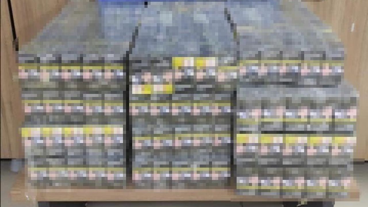 Kurtalan'da araçta 1.800 paket kaçak sigara ele geçirildi