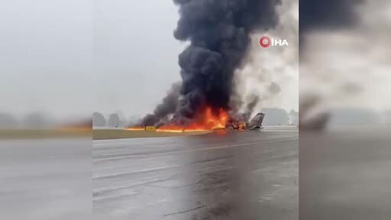Kuzey Carolina'da Statesville Havaalanına iniş yapan özel jet düştü