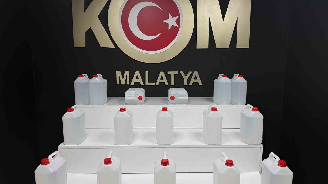 Malatya'da sahte alkol operasyonu: 76 litre etil alkol ele geçirildi