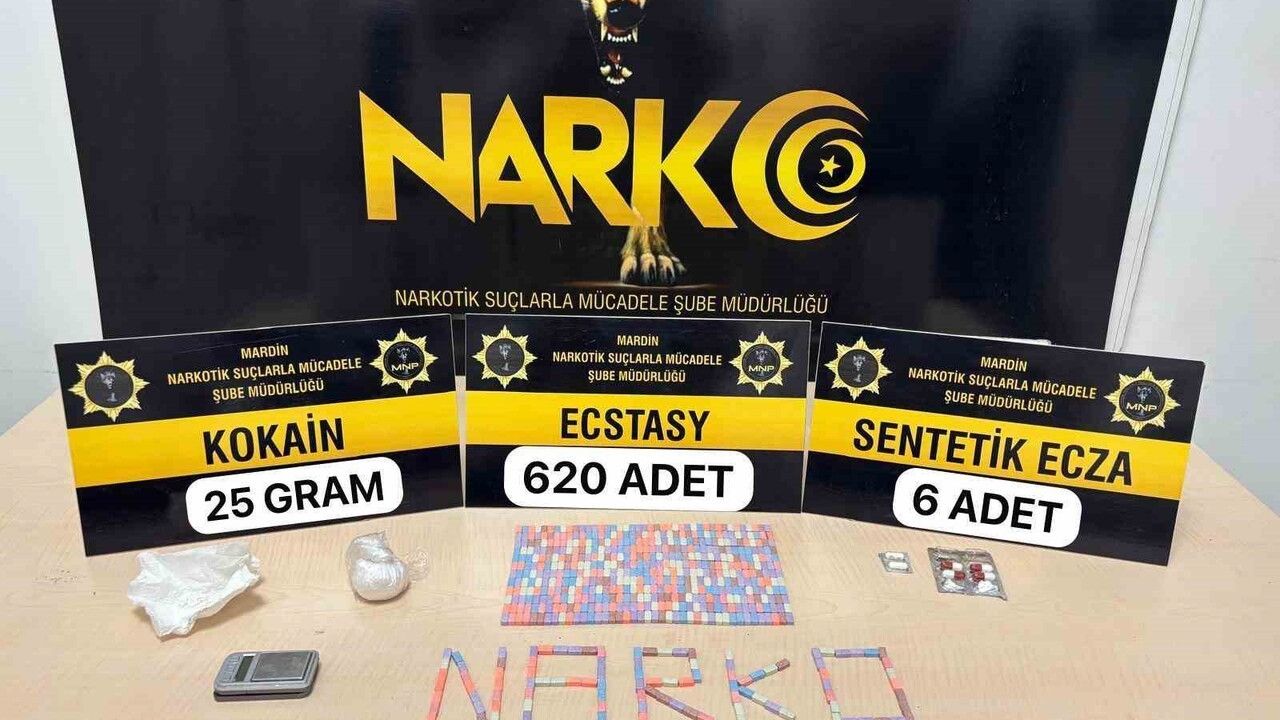 Mardin'de uyuşturucu operasyonu: 620 ecstasy ele geçirildi