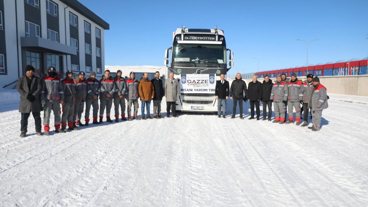 Melikgazi’den Gazze’ye ilk yardım tırı uğurlandı