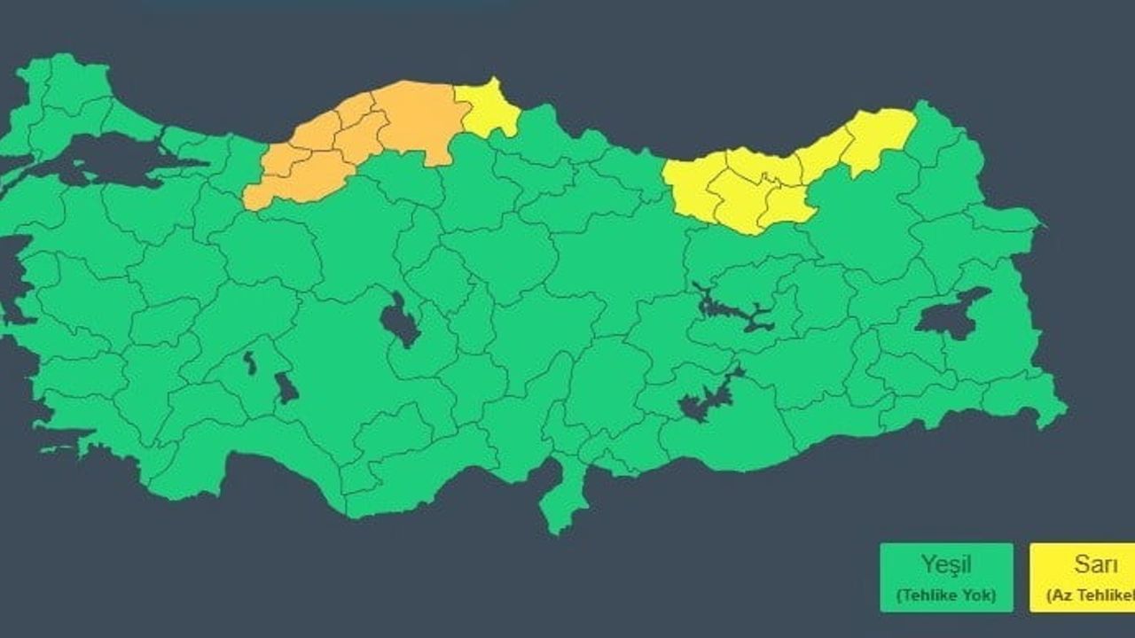 Meteoroloji: Sinop’un batısına sarı kodlu kar uyarısı