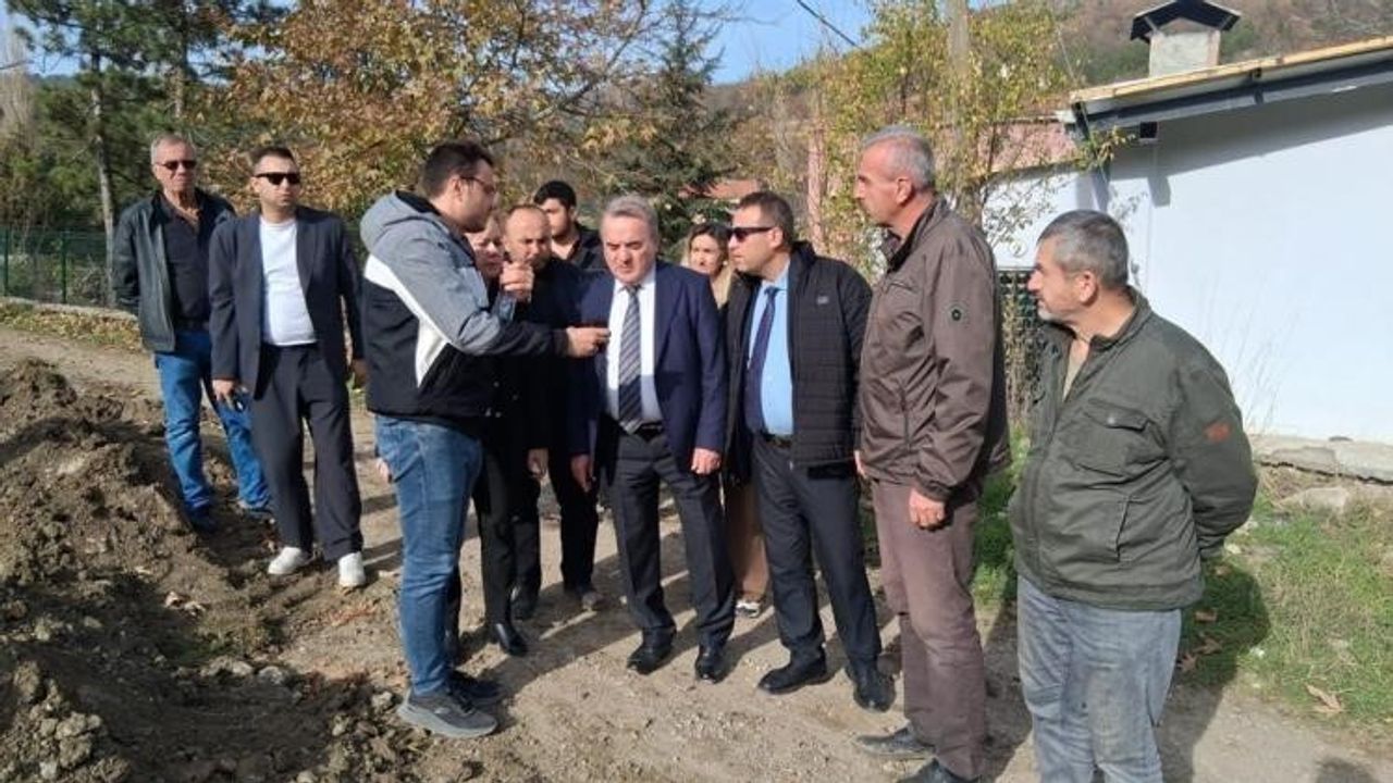 Muratdere Köyü'nde 4 bin 500 metre uzunluğundaki içme suyu hattı denetlendi