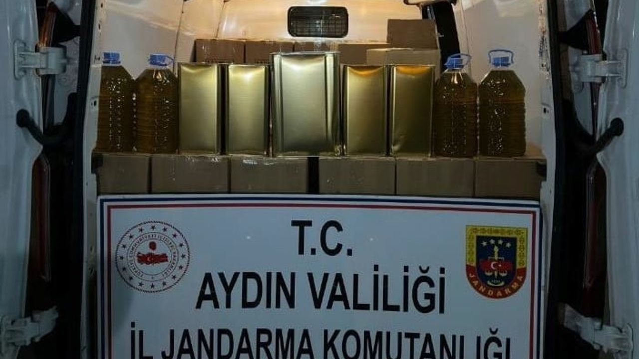 Nazilli'de 1858 litre bandrolsüz zeytinyağı ele geçirildi