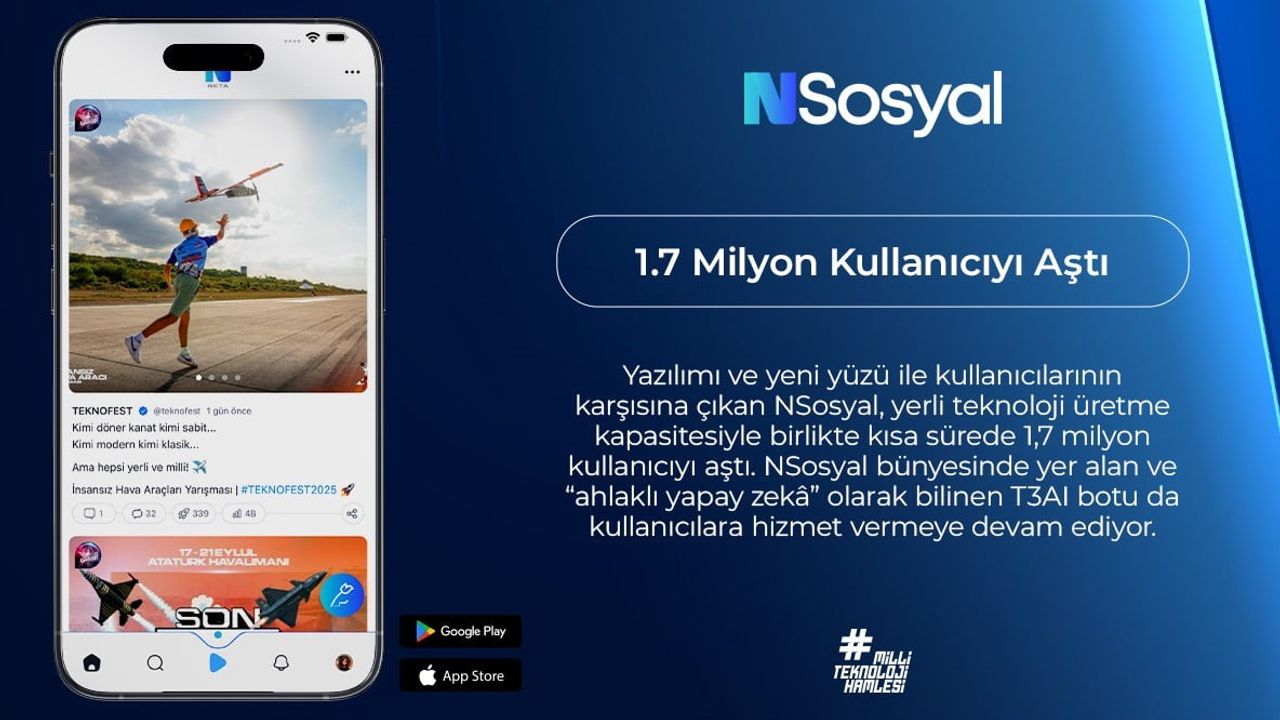 NSosyal 1,7 milyon kullanıcıya ulaştı: Milli yazılım ve yeni özelliklerle büyüme