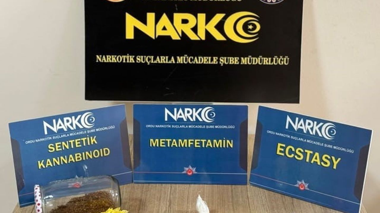 Ordu'da uyuşturucu operasyonunda 1 kişi tutuklandı