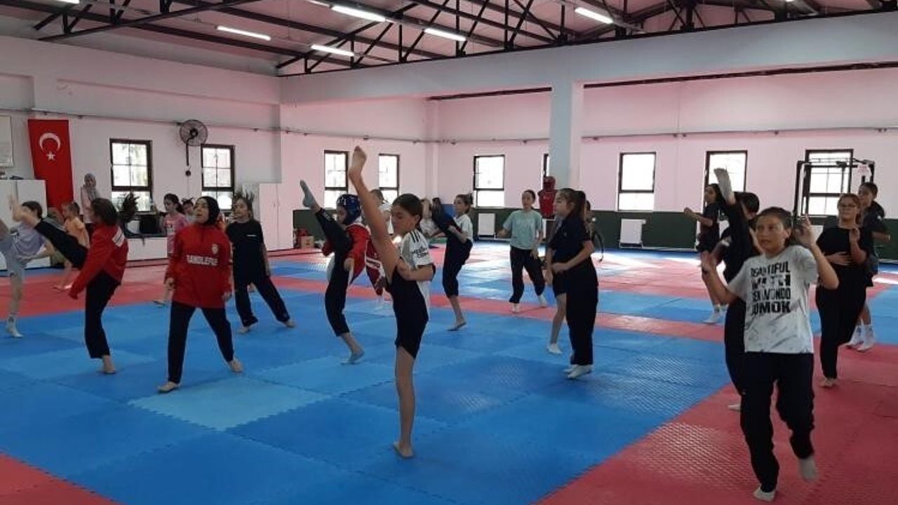 Osmaneli'de taekwondo antrenmanları sürüyor