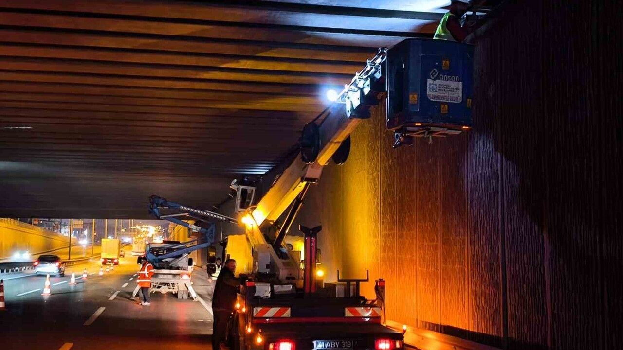 Osmangazi Köprüsü Tüneli LED aydınlatmayla yenilendi