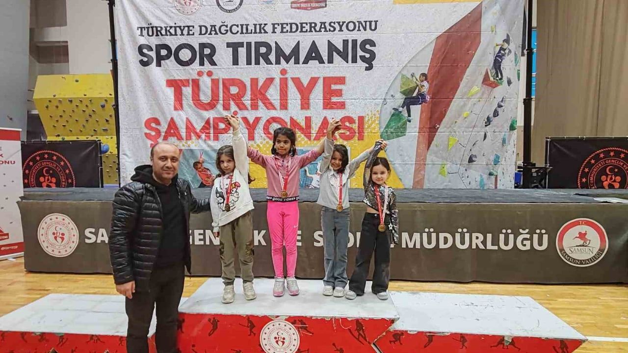 Samsun'da Minikler Türkiye Tırmanış Kupası’nda Yarıştı