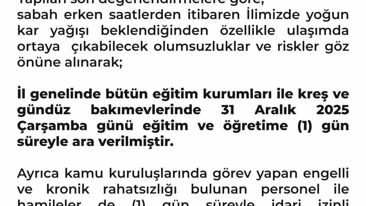 Şanlıurfa'da 1 günlük eğitim ara — 31 Aralık 2025