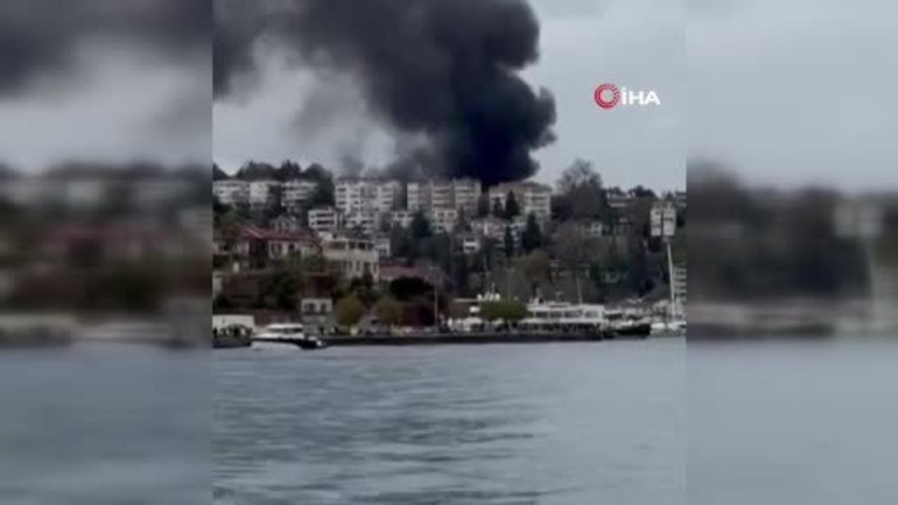 Sarıyer'de metruk binada yangın: Gökyüzü dumanla kaplandı