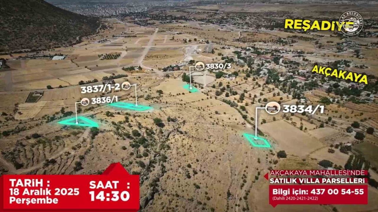 Talas Belediyesi, Akçakaya ve Endürlük’te 30 villa parselini ihaleyle satışa çıkarıyor