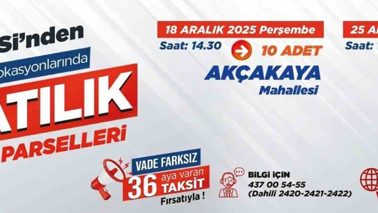 Talas Belediyesi’nden 30 Villa Parseli İhale İlanı