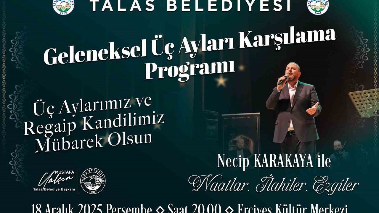 Talas'ta Regaip Kandili ile Üç Aylar Karşılama Etkinliği