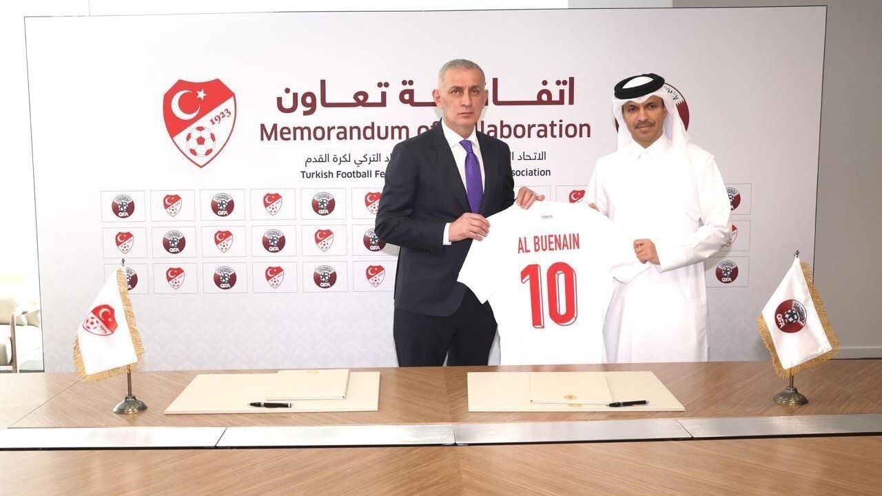 TFF ve Katar Futbol Federasyonu Doha’da iş birliği anlaşması imzaladı