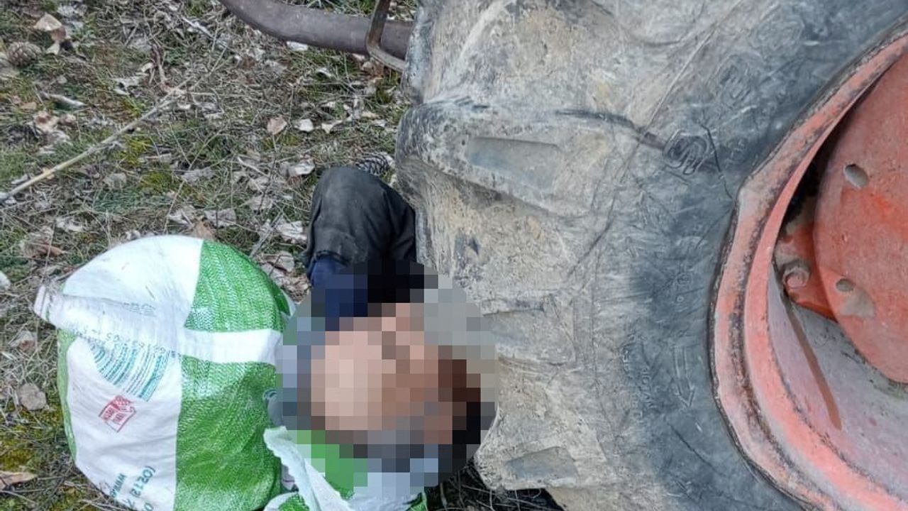 Traktörün altında kalan 70 yaşındaki sürücü yaralandı