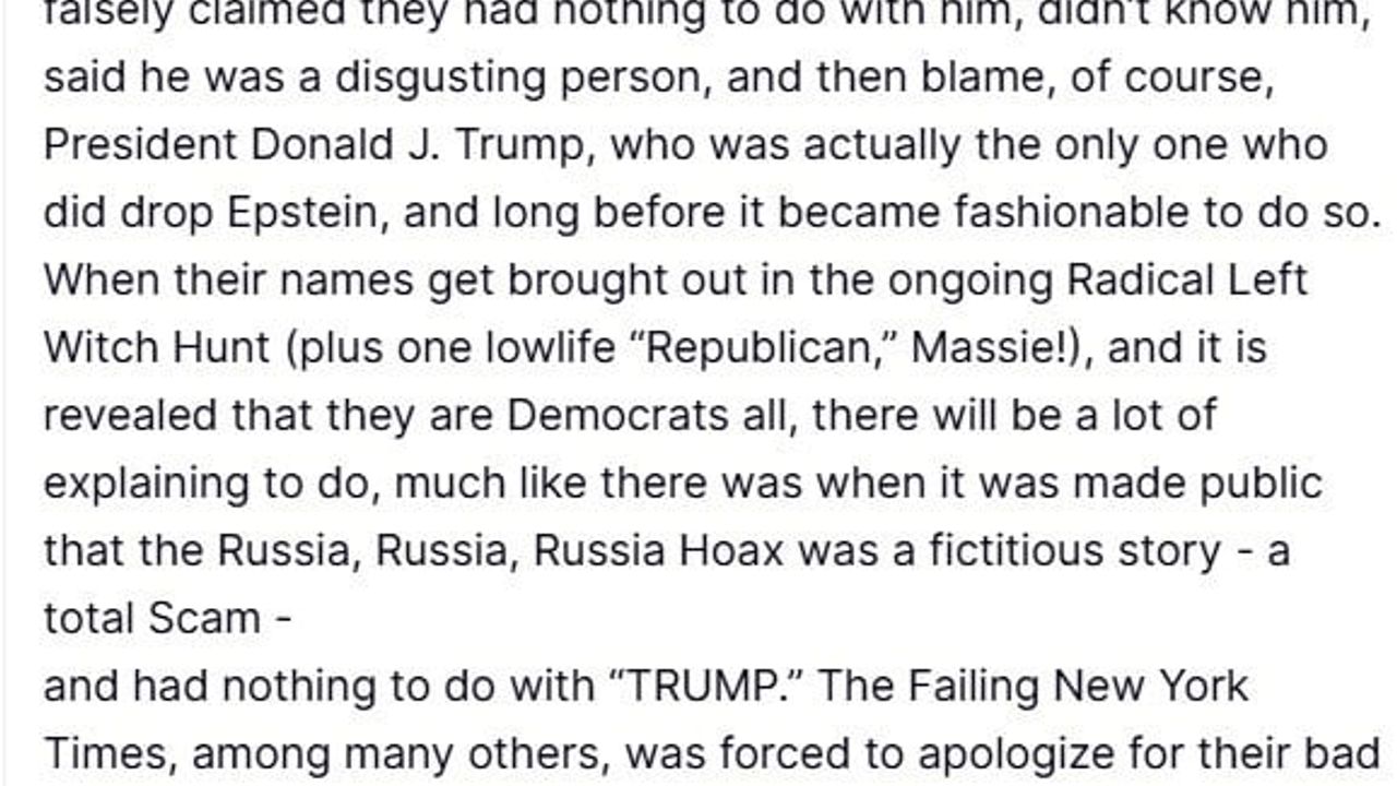 Trump'tan Epstein Belgeleri Üzerine Eleştiri: 'Cadı Avı' İddiası