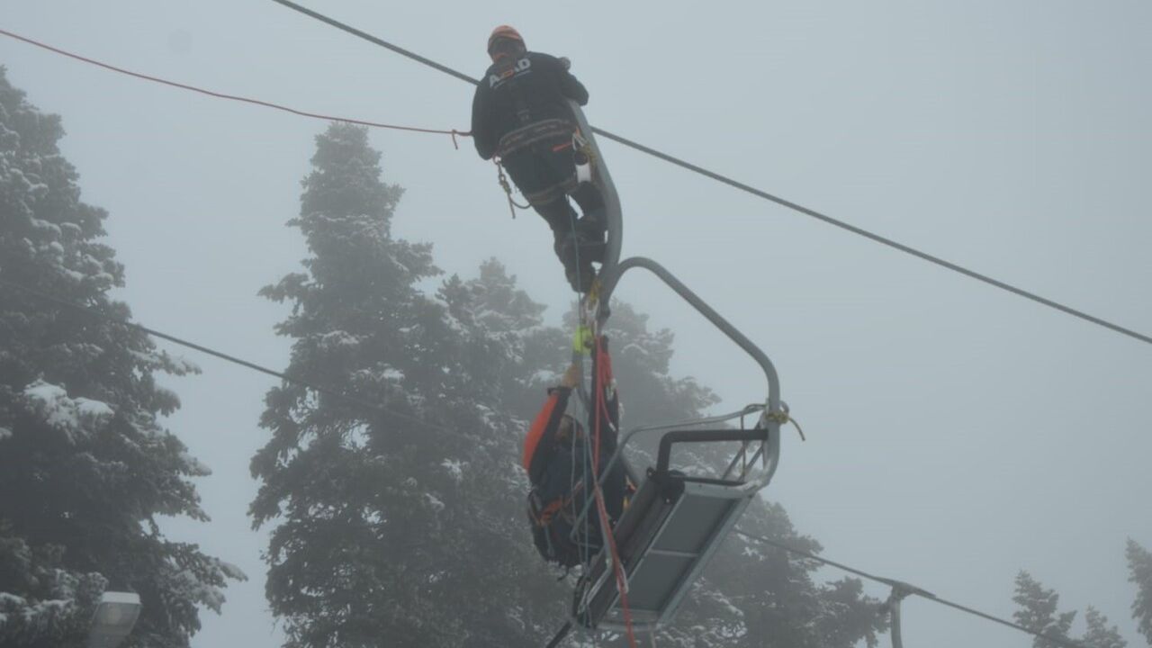 Uludağ’da kış tatbikatı gerçeği aratmadı