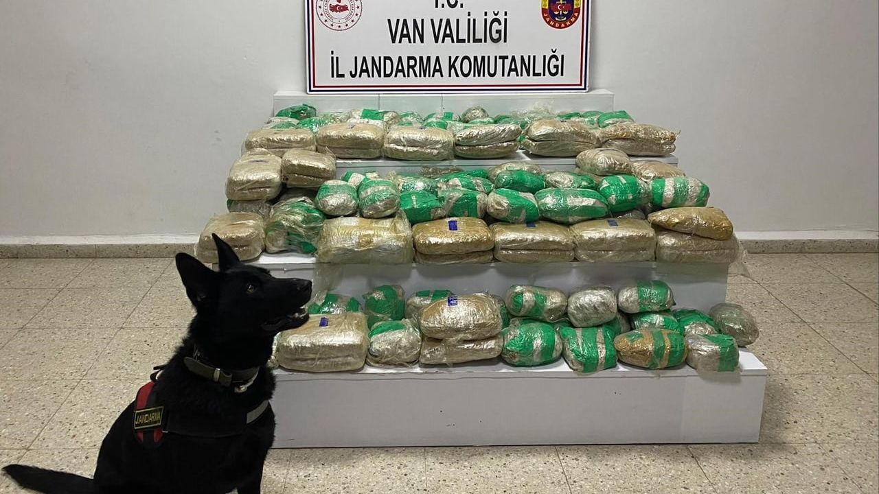 Van Başkale'de 51 kilo 275 gram skunk ele geçirildi