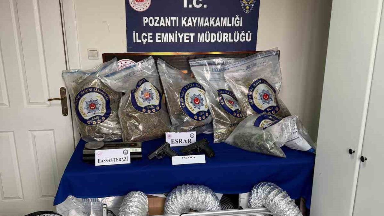 Villada iklimlendirme sistemiyle kenevir yetiştiren çift yakalandı: 4 kilo 185 gram uyuşturucu ele geçirildi