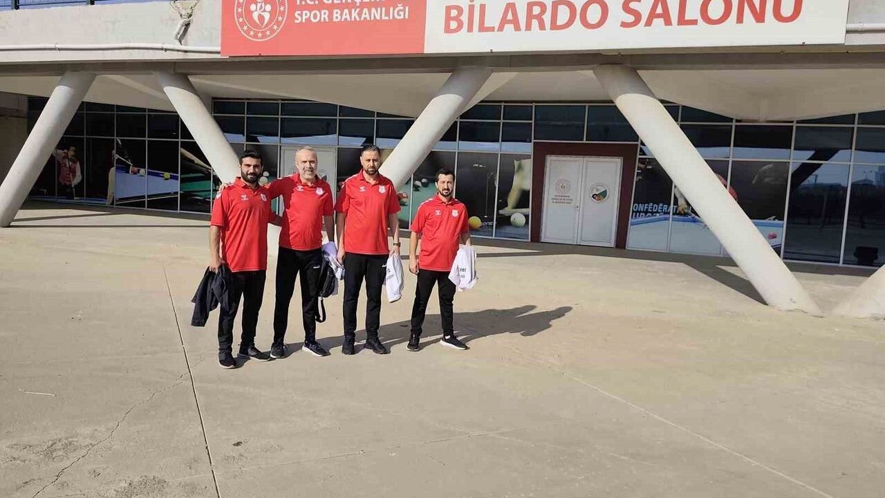 Yenişehir Belediyesi bilardo takımı 1. Lig yükselme mücadelesi için Ankara'da