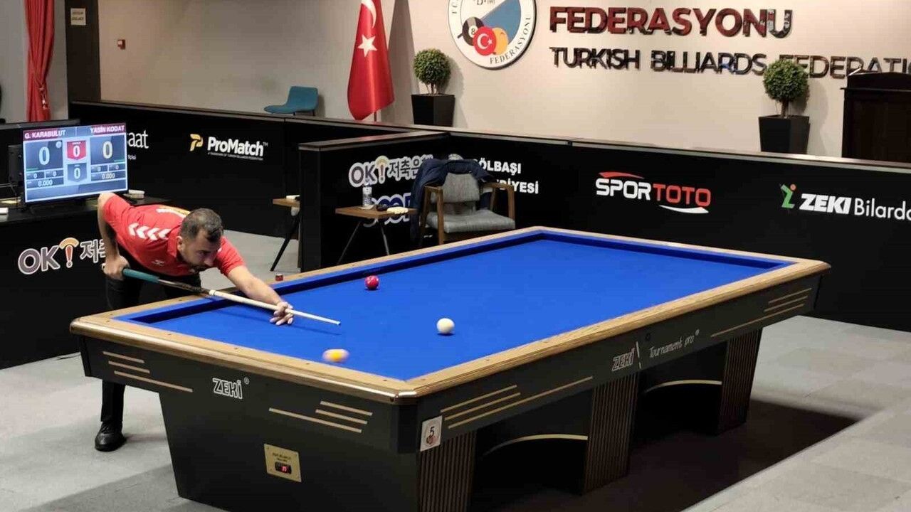 Yenişehir Belediyesi Spor Kulübü bilardo takımı ilk turu lider tamamladı