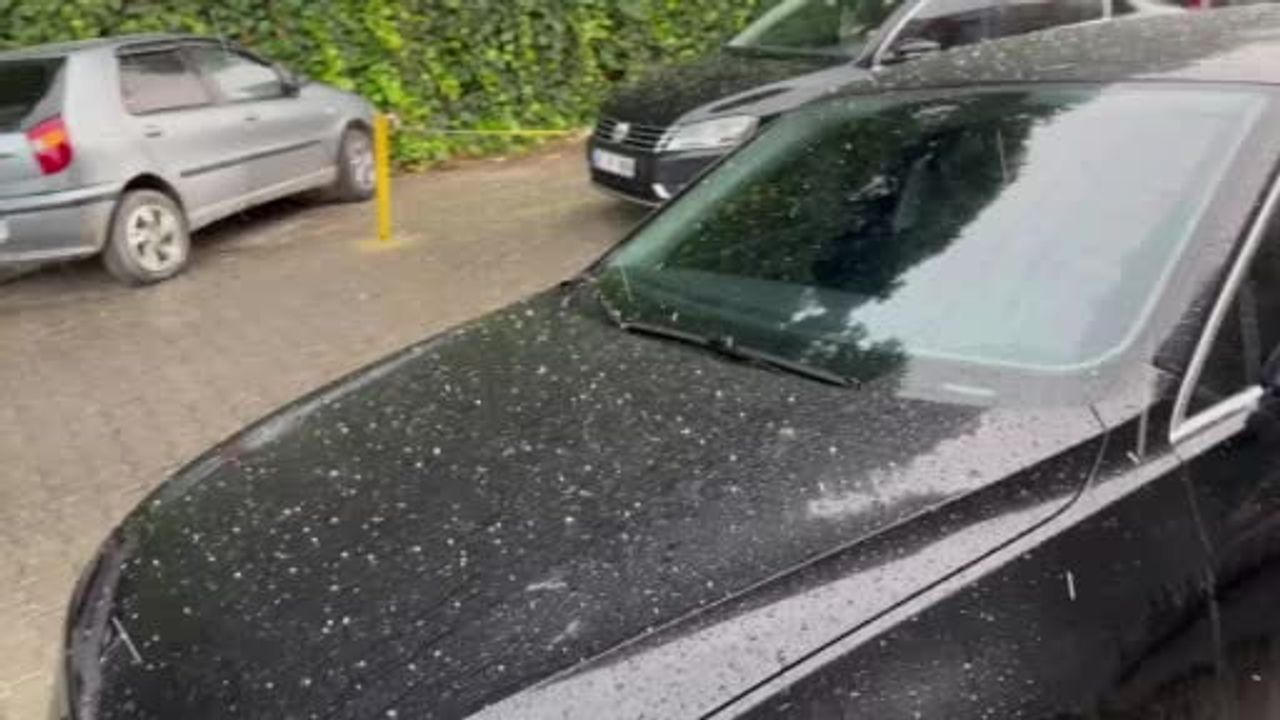 Zonguldak’ta sabah sağanağı ceviz büyüklüğünde doluya döndü