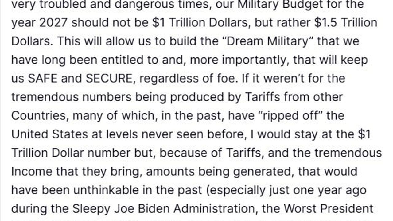 ABD Başkanı Trump: 2027 askerî bütçemiz 1 buçuk trilyon dolar olmalı