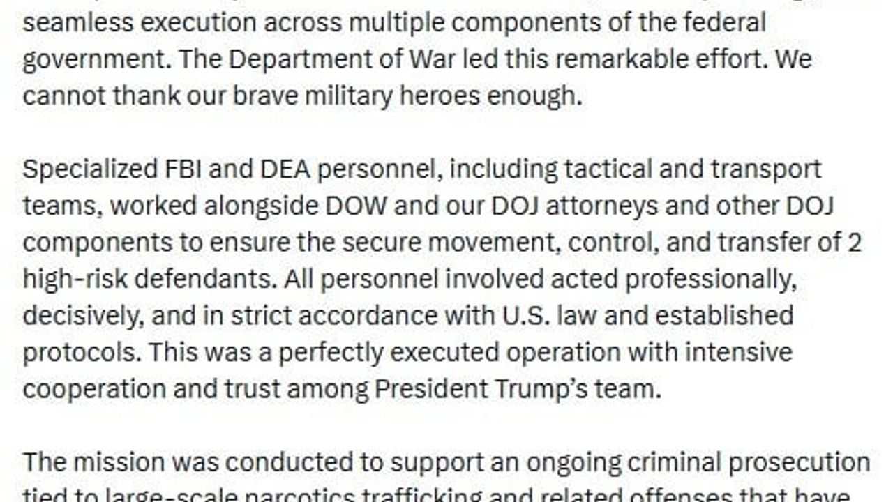 ABD'den Maduro operasyonu açıklaması: Sorumluluk suç faaliyetlerini sürdürenlerde