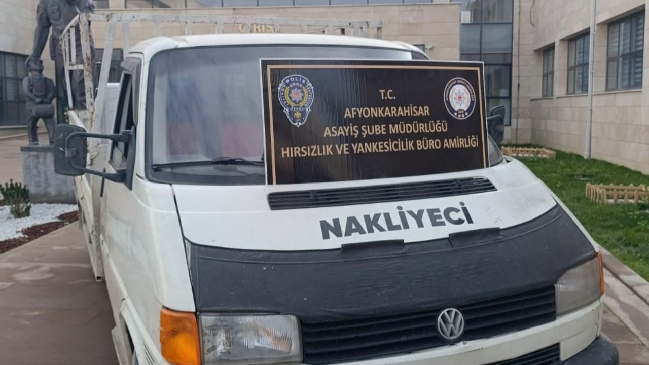 Afyonkarahisar'da çalınan kamyonet İscehisar'da bulundu