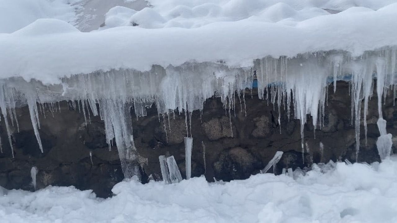 Ağrı'nın Patnos ilçesinde dondurucu soğuk yaşamı zorluyor