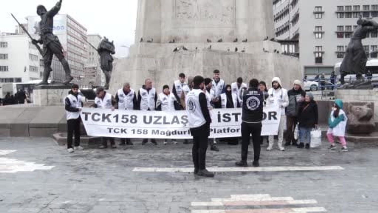 Ankara'da 'IBAN mağdurları' TCK 158 ve CMK 253 için eylemde
