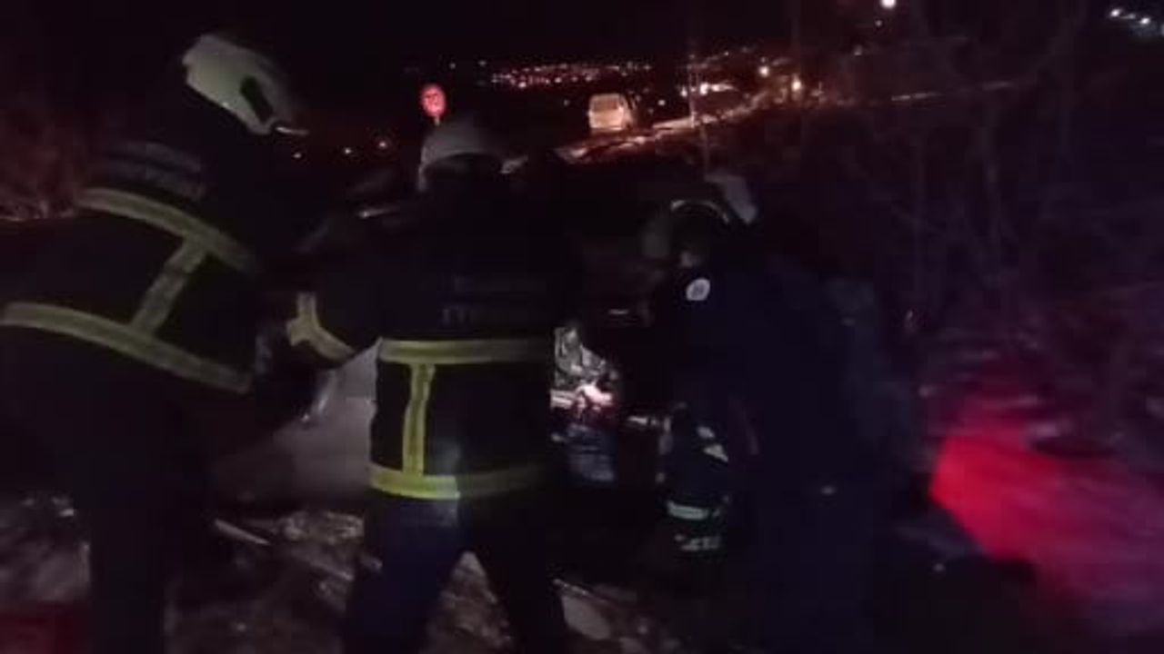 Artuklu'da otomobil elektrik direğine çarptı: 1 yaralı