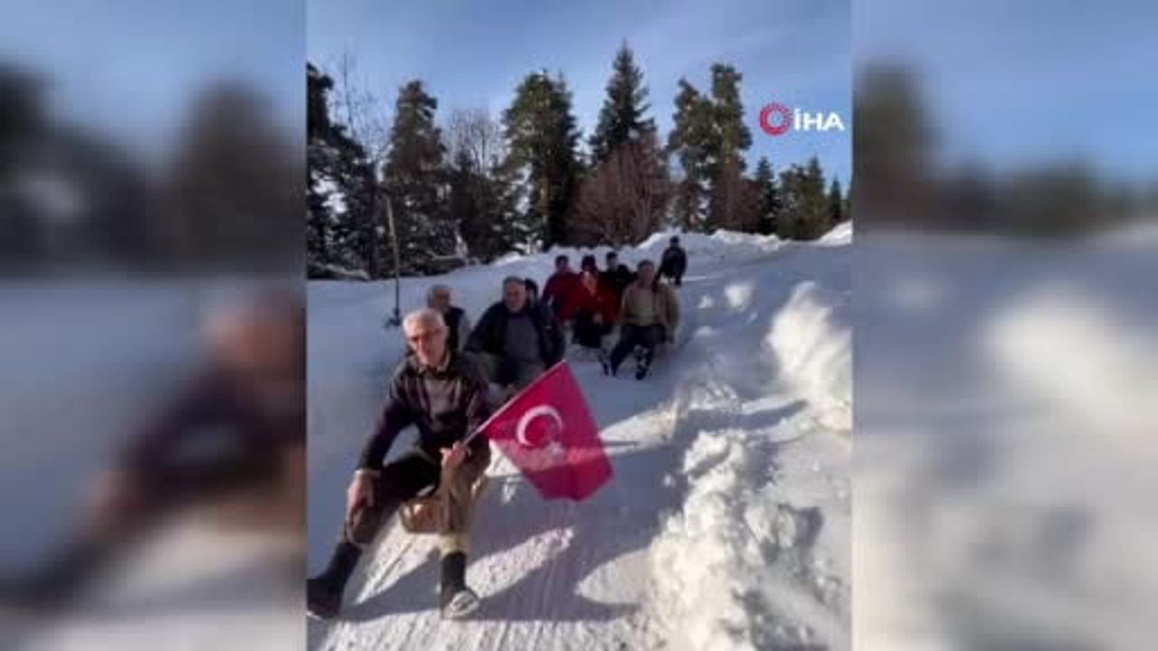 Artvin Kocabey'de 7’den 70’e Tahta Kızak Şenliği