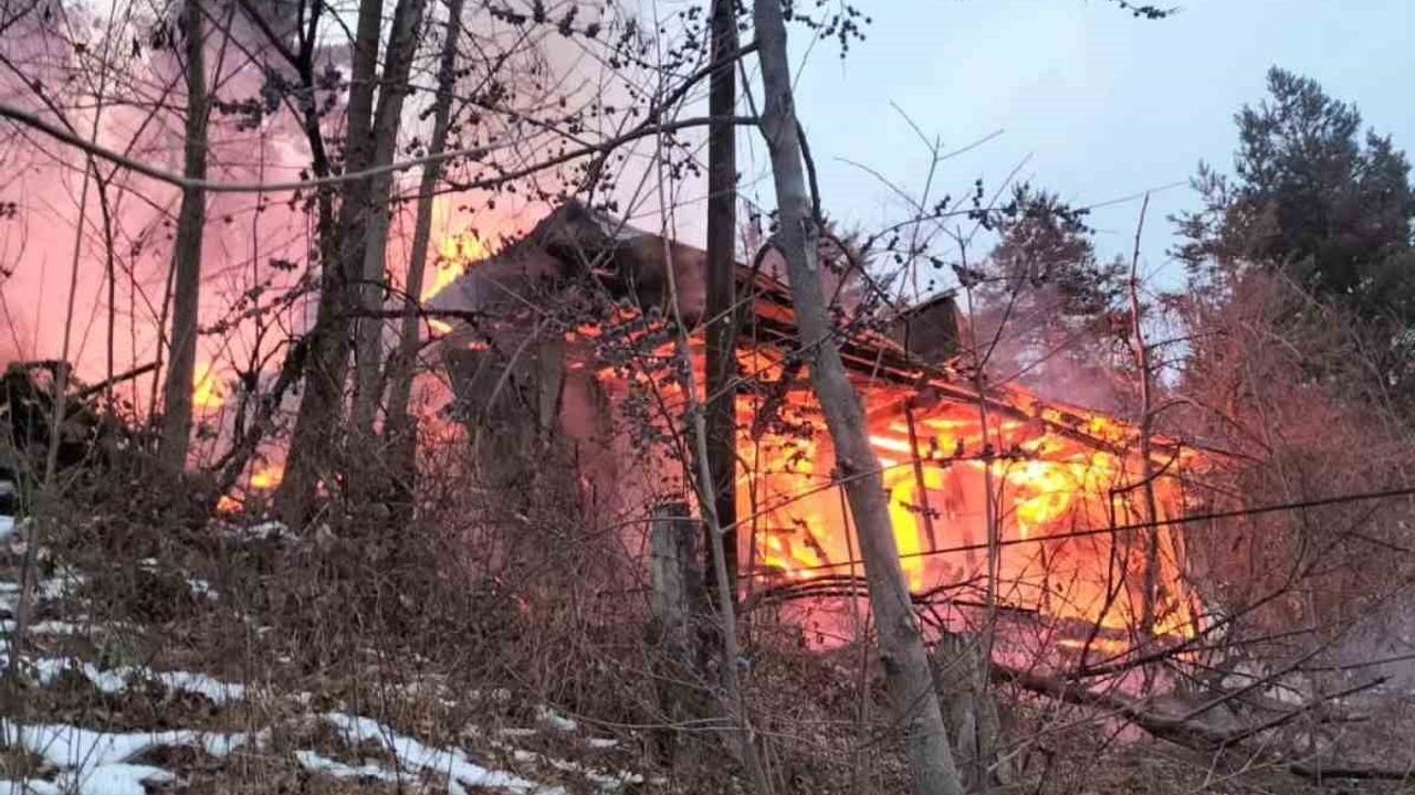 Artvin Şavşat Dereiçi'de Ahşap Ev Yangını: Ev Kullanılamaz Hale Geldi