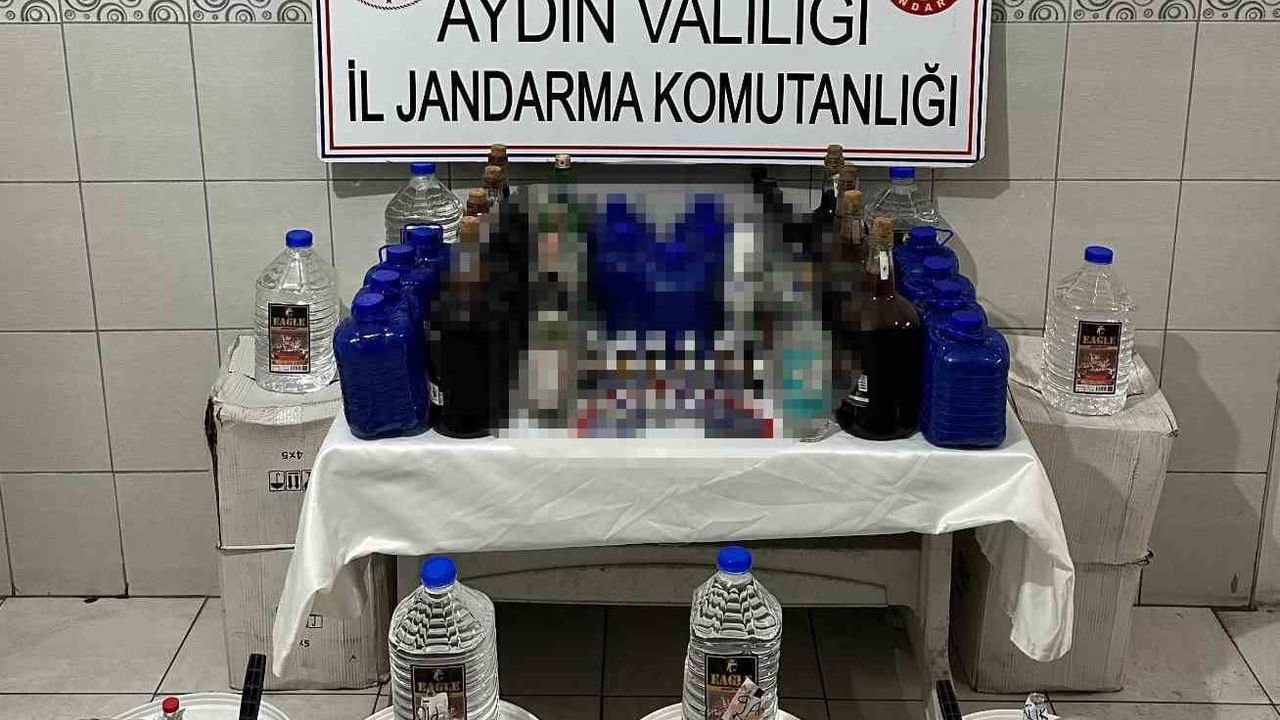 Aydın Bozdoğan'da sahte alkol operasyonu