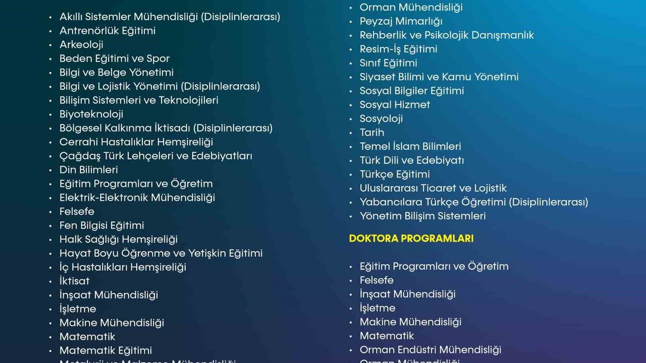 BARÜ'ye 55 lisansüstü program için başvurular sürüyor