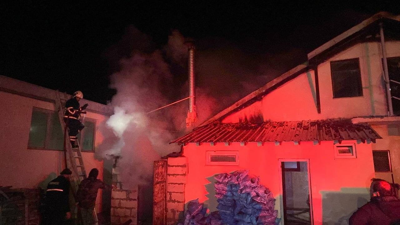 Bilecik'te mermer fabrikasında kazan dairesi yangını söndürüldü