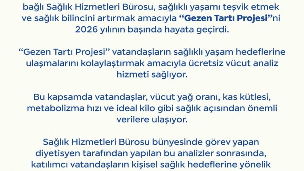 Bodrum'da 'Gezen Tartı' ile Ücretsiz Vücut Analizi Hizmeti