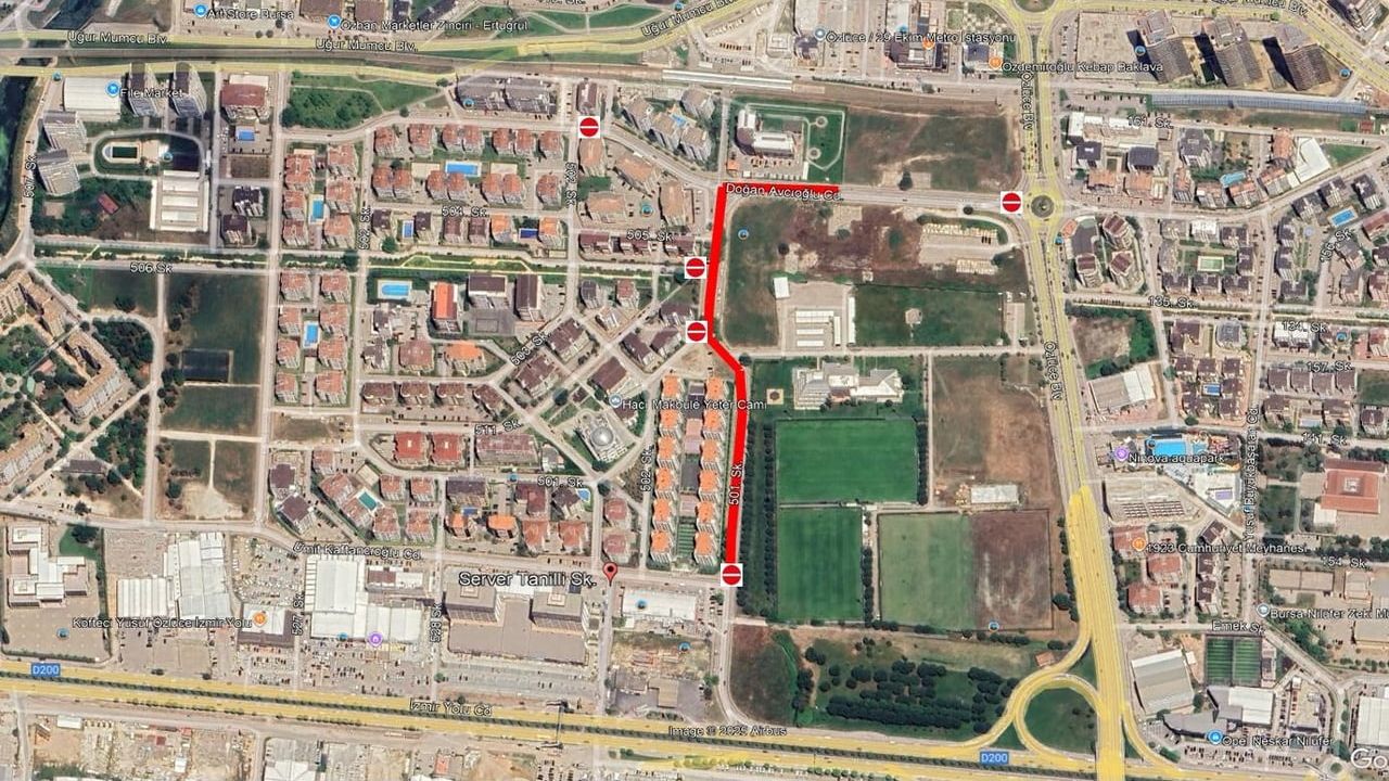 Bursa’da Doğan Avcıoğlu Caddesi araç trafiğine kapatılacak