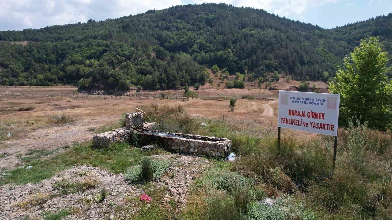 Bursa'da kar Doğancı Barajı'nda su seviyesini hafifçe yükseltti