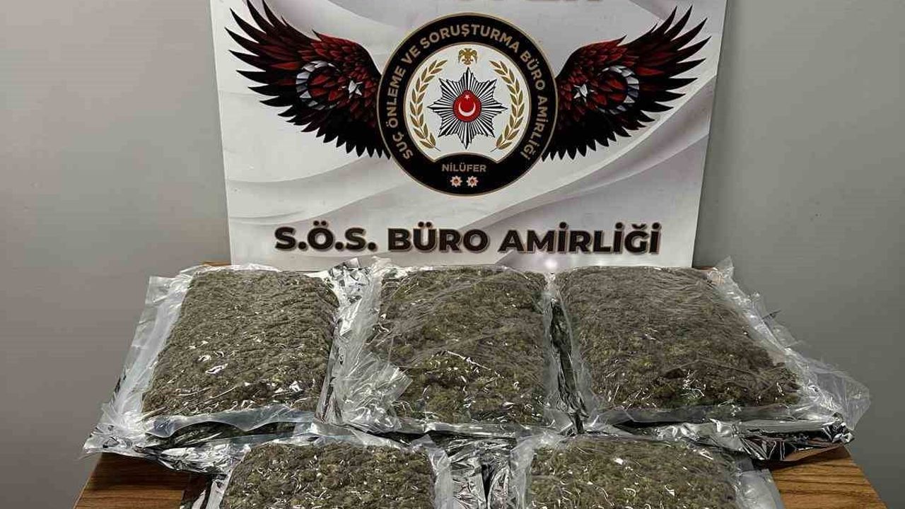 Bursa Nilüfer’de uyuşturucu operasyonu: 3 kilo 562 gram esrar ele geçirildi