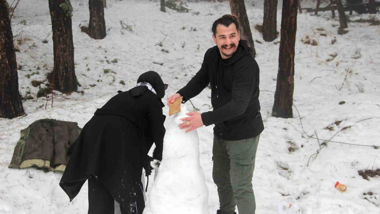 Çatak Tabiat Parkı'ndaki kar festivali Çorumluları buluşturdu