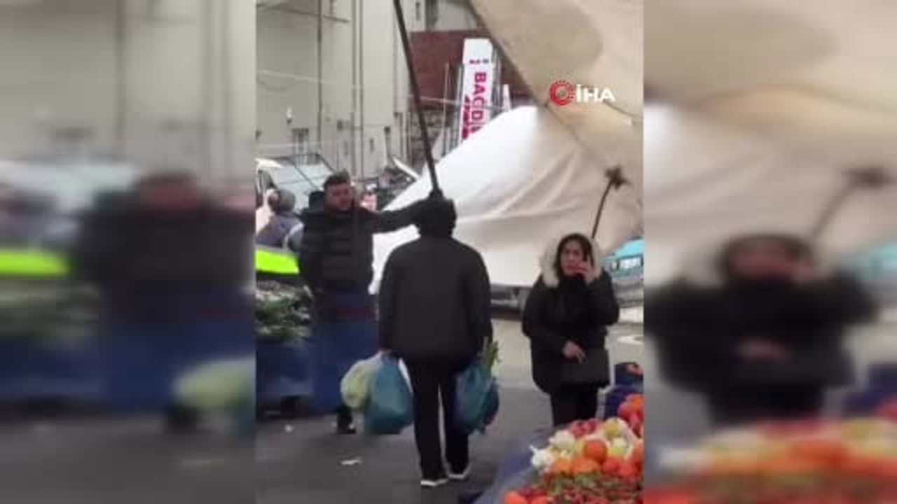 Çatalca semt pazarında fırtına: Brandalar havalandı