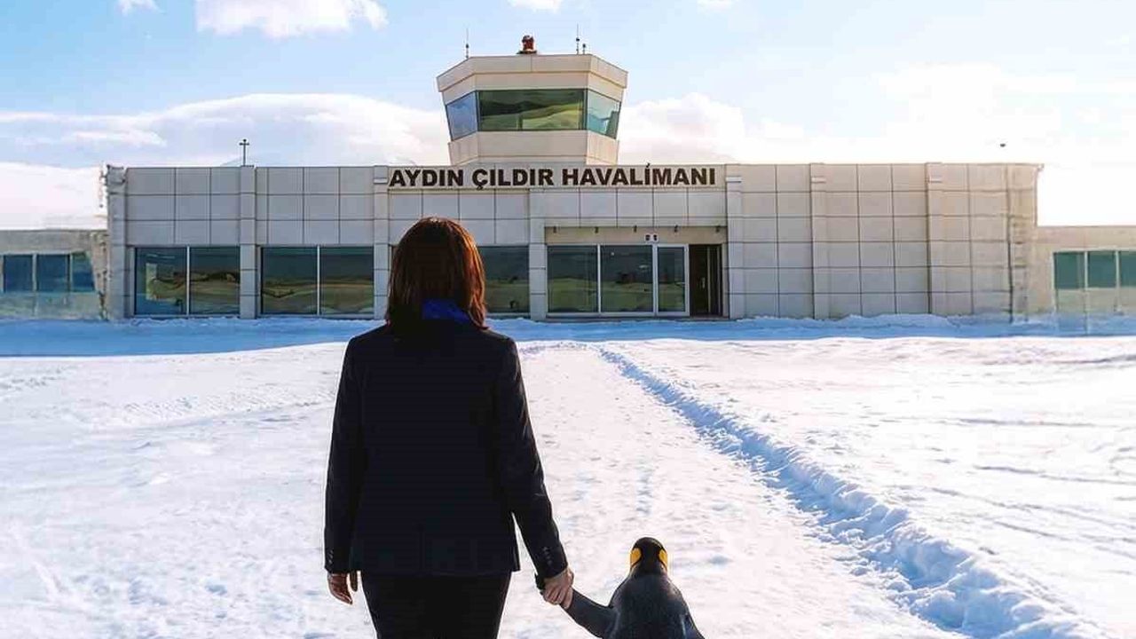 Çerçioğlu'nun 'Nihilist Penguen' Paylaşımı Çıldır Havalimanı'nı Gündeme Taşıdı