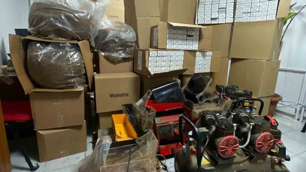 Çiçekdağı'nda kaçak tütün ve sigara imalatına operasyon