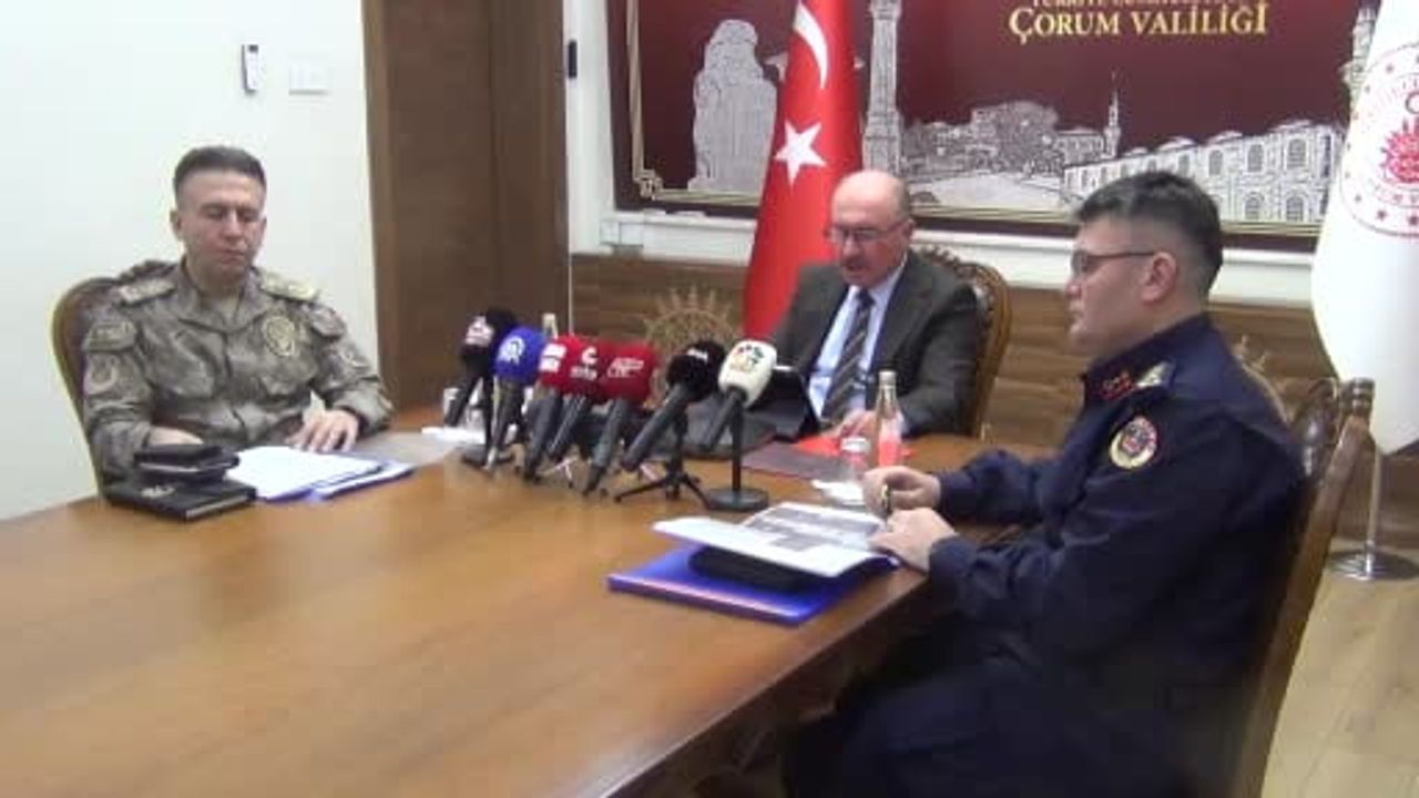 Çorum'da 2025'te suç oranlarında belirgin düşüş