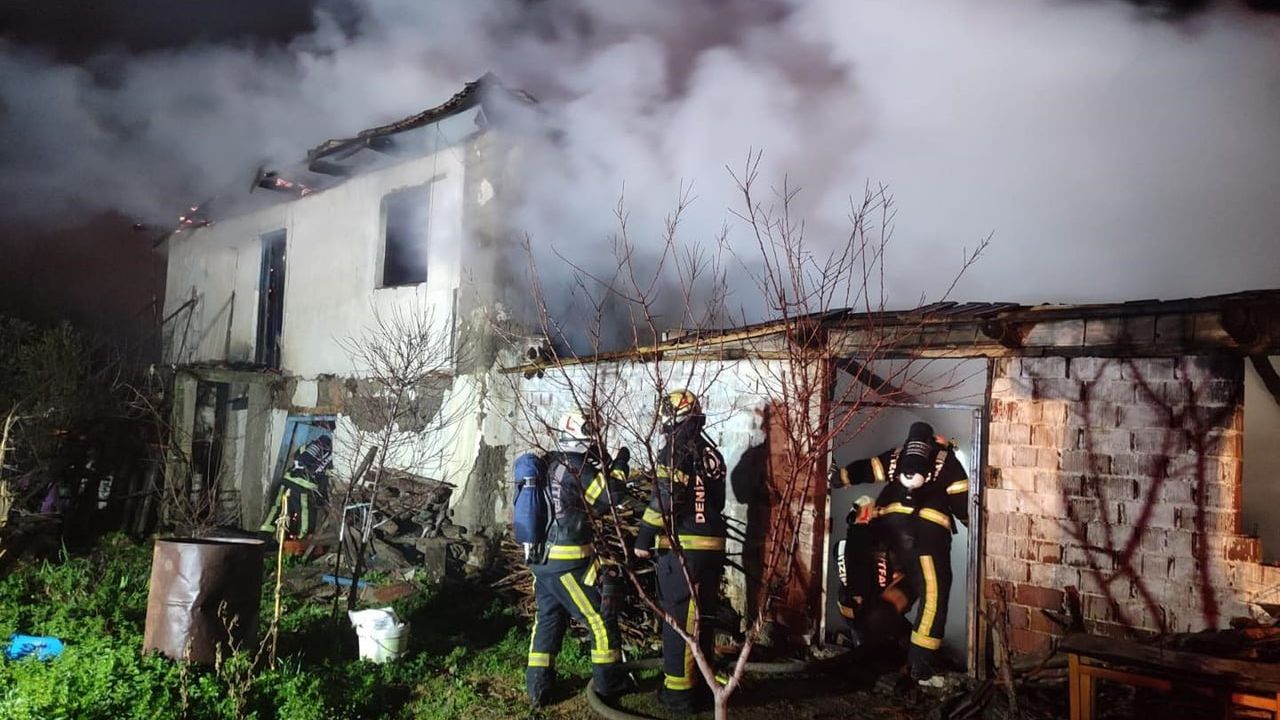 Denizli Goncalı'da samanlık yangını kontrol altına alındı